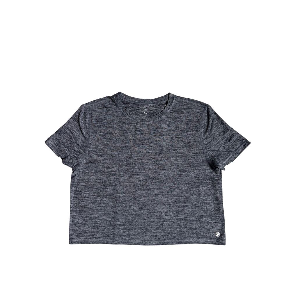 Rhoback Drift Performance Crop Tee (Charcoal Grey) - XL